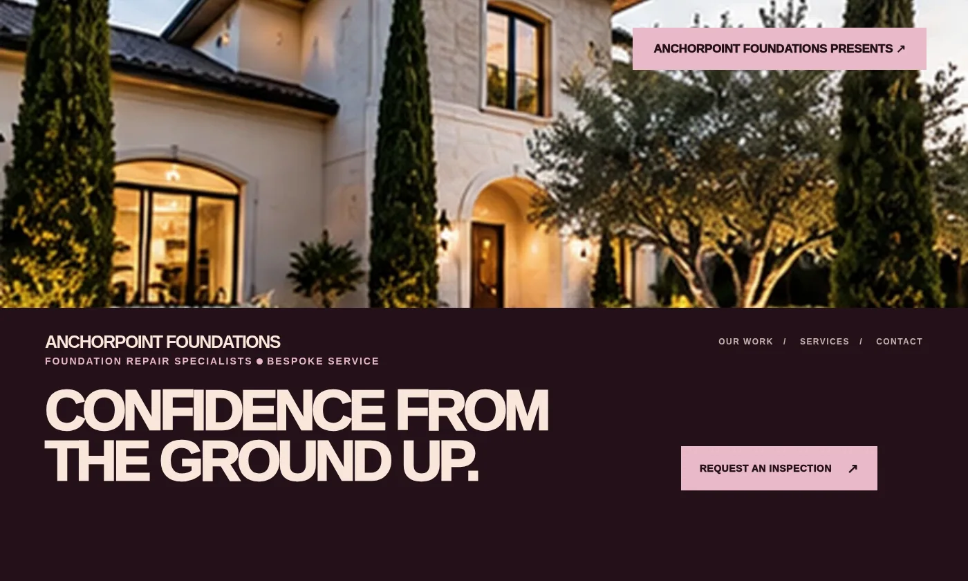 Anchorpoint Foundations website design concept
