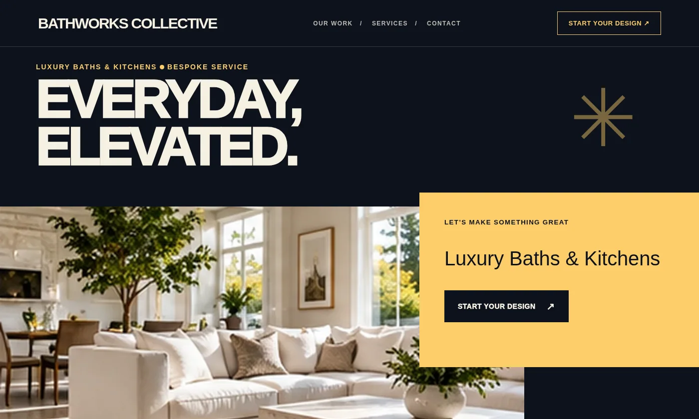 Bathworks Collective website design concept