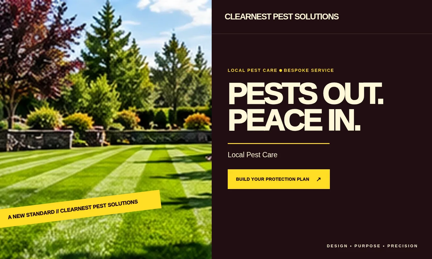 ClearNest Pest Solutions website design concept