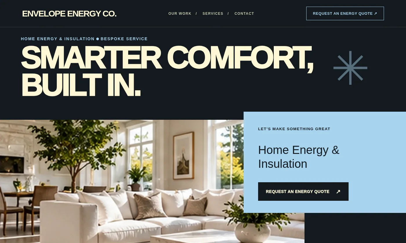 Envelope Energy Co. website design concept