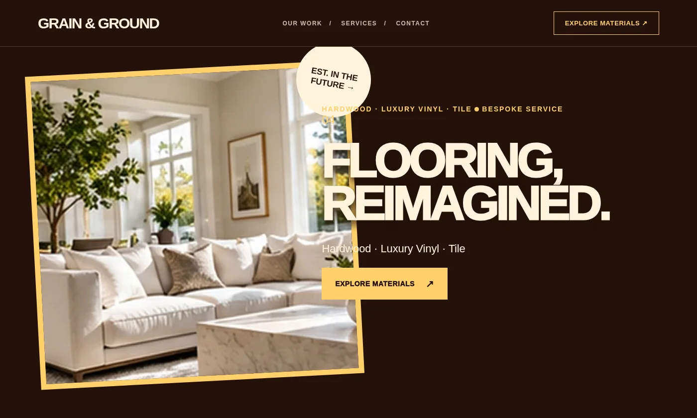 Grain & Ground website design concept
