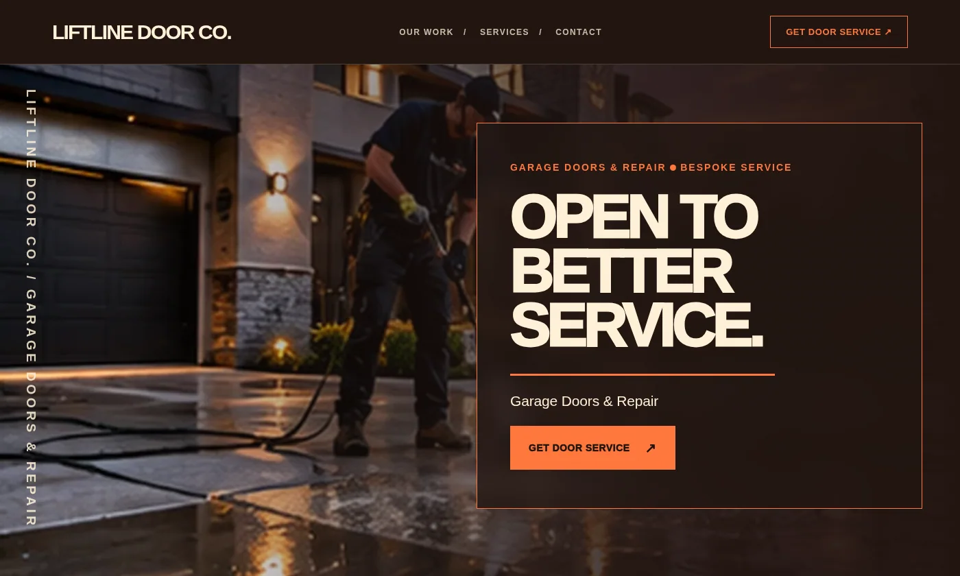 Liftline Door Co. website design concept