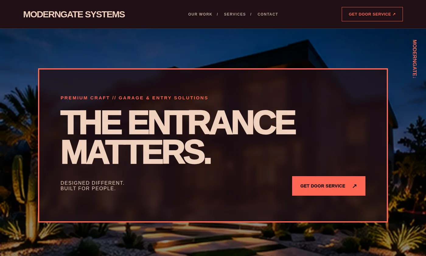 ModernGate Systems website design concept