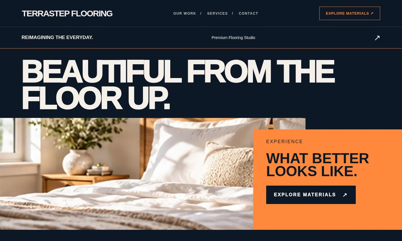 TerraStep Flooring website design concept