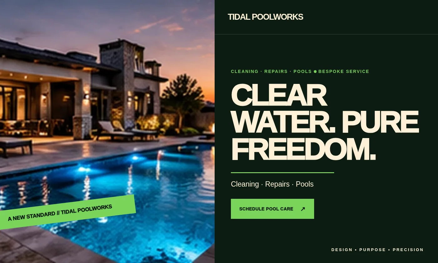 Tidal Poolworks website design concept